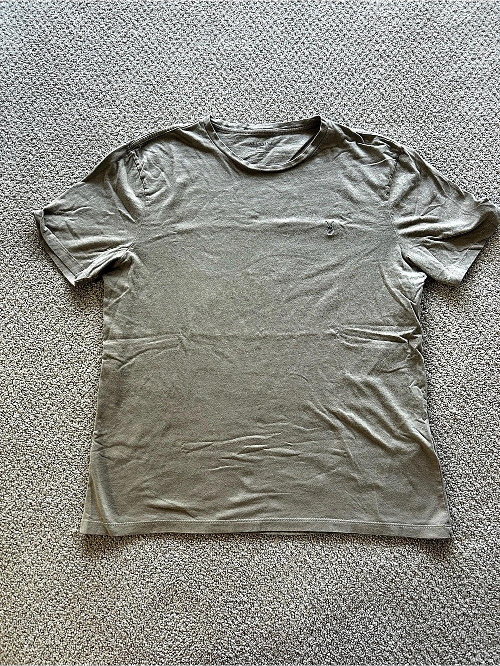 ALLSAINTS Tonic Crew T-Shirt Men's Cotton Short Sleeve Tee Gray